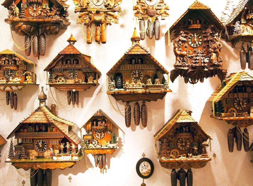 Cuckoo clocks in the Black Forest, Germany