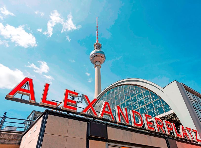 Berlin TV Tower in Alexanderplatz Berlin, Germany