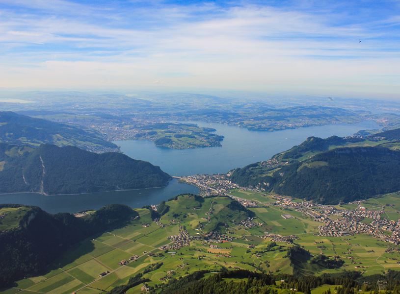 Lake Lucerne from Mt Stanserhorn Mt Stanserhorn, Switzerland