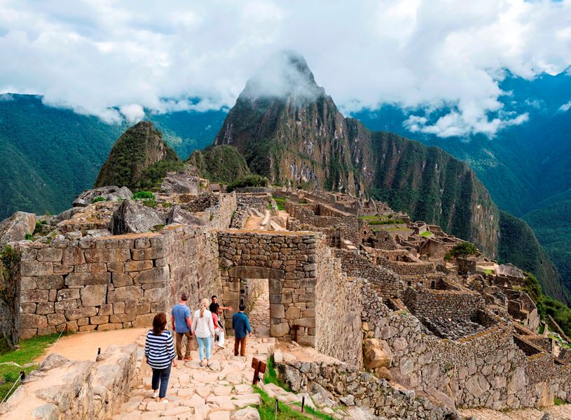 Group, Machu Picchu, Peru