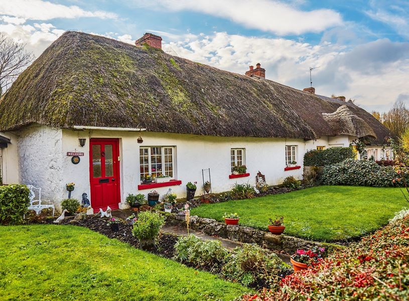 Thatched Cottages in Adare, Ireland