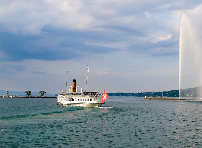 Cruise on Lake Geneva, Switzerland
