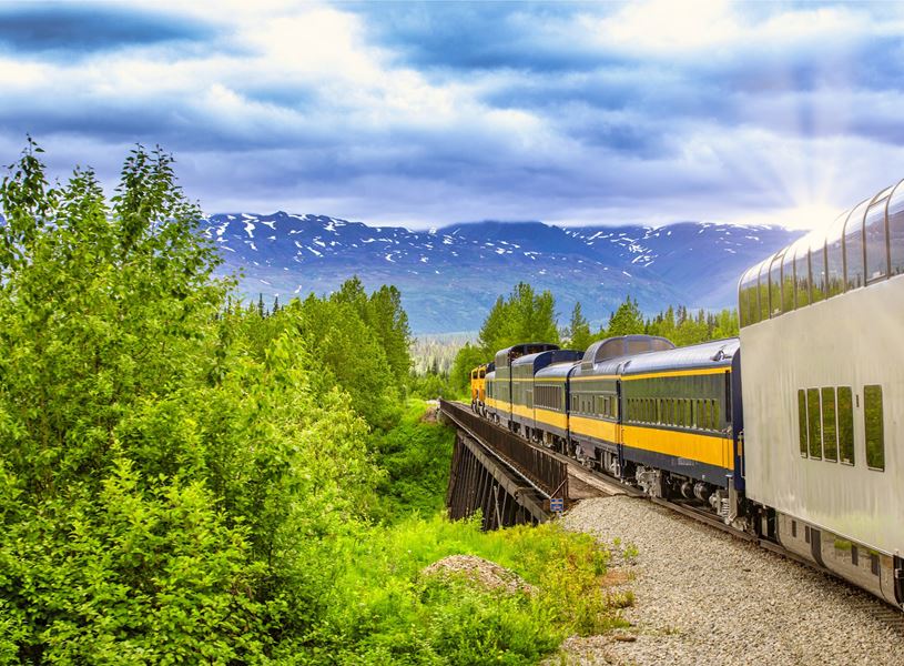 Journey along the Alaskan Railroad, Alaska, USA