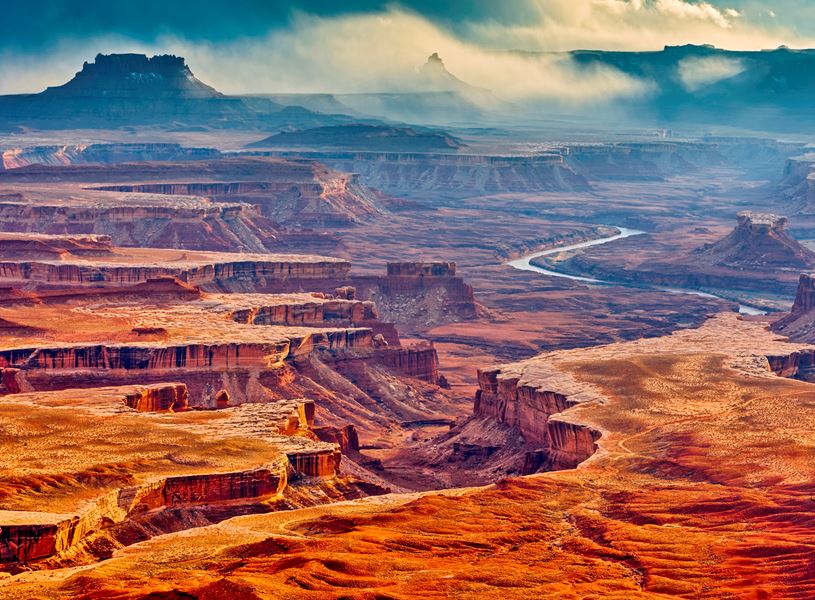 Aerial Canyonlands National Park in Utah, USA