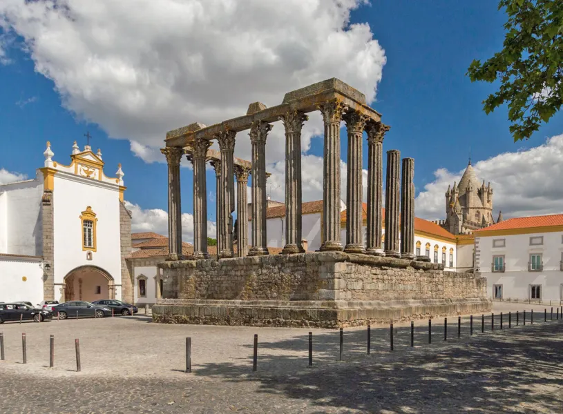 Roman temple of Diana in Evora, Portugal