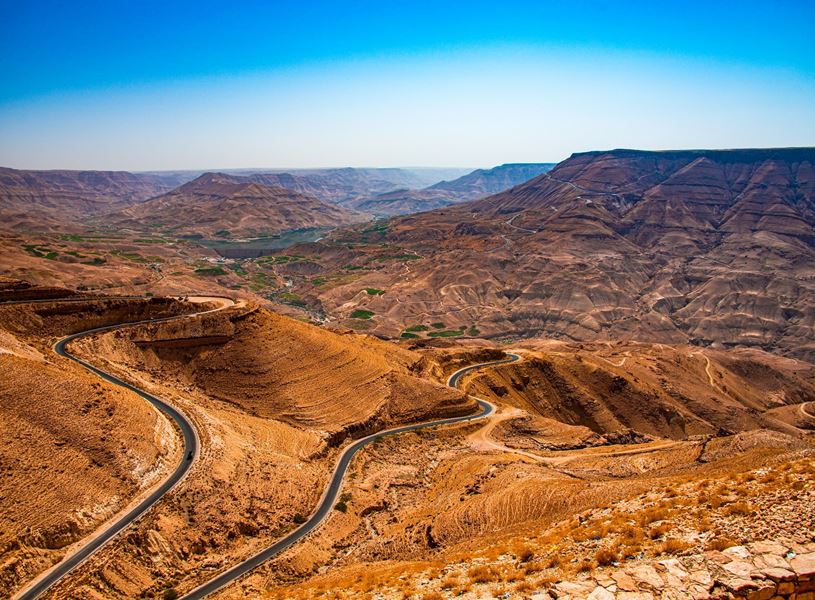 Travel on the Kings Highway on route to Shobak, Jordan
