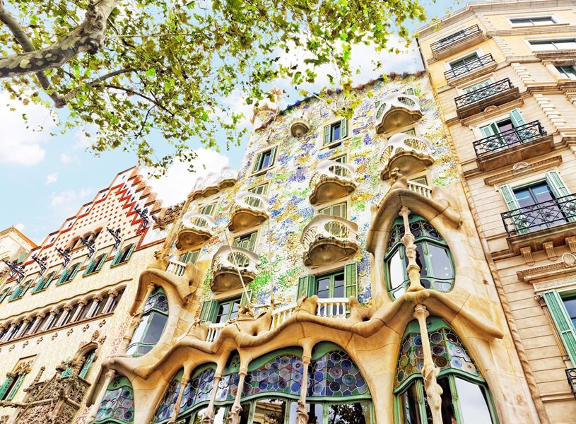 Gaudi's Casa Batlo in Barcelona, Spain
