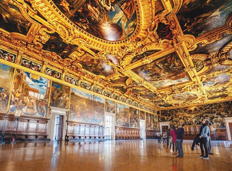 Doges Palace  interior in Venice, Italy