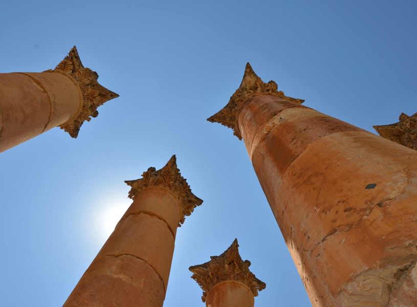 Columns in Jerash, Jordan