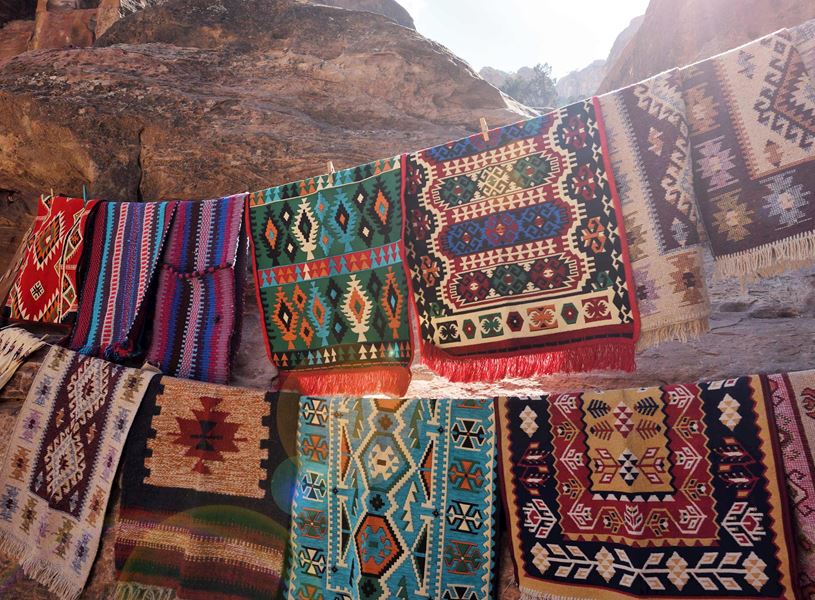 Colourful Carpets in Amman, Jordan