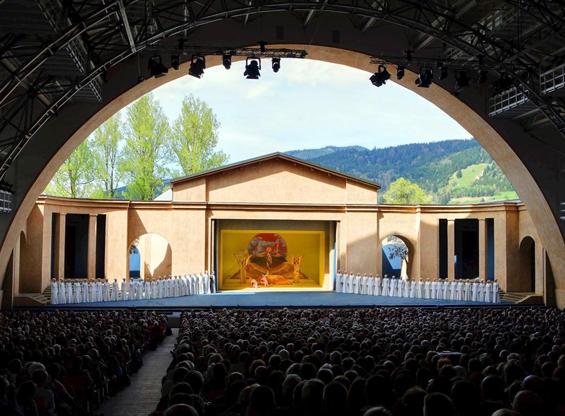 Open-air theatre stage in Oberammergau, Germany