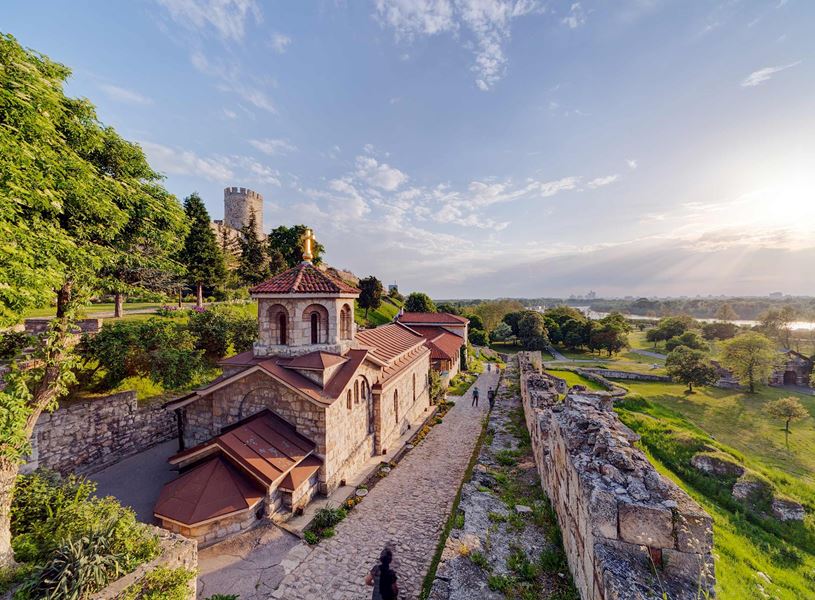 Fortress and Kalemegdan Park in Belgrade, Serbia