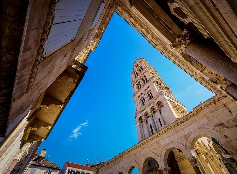 Bell Tower of Diocletian's Palace in Split, Croatia