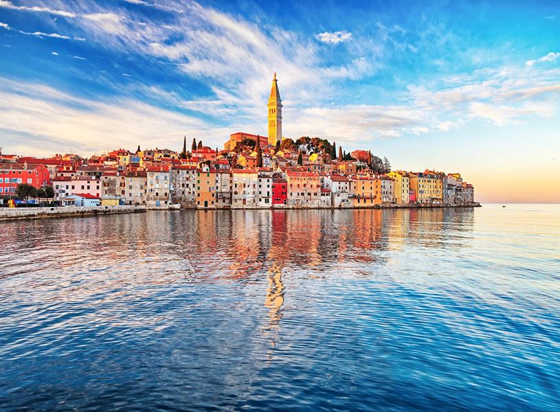 Scenic View of Old Town in Rovinj, Croatia