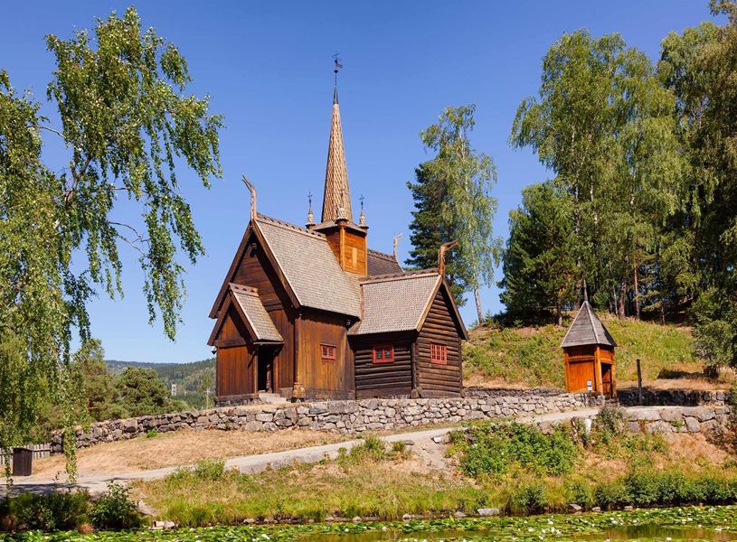 Stave Church in Lillehammer, Norway