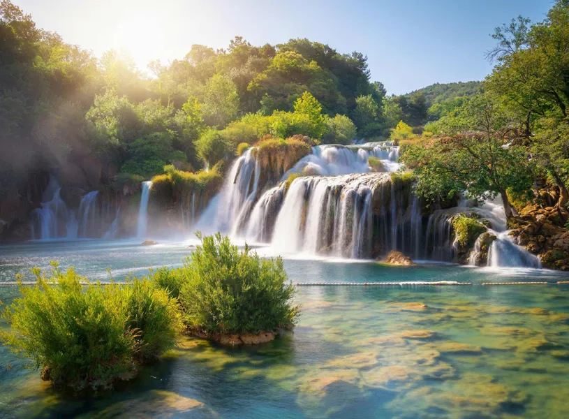 Krka Waterfalls on the Krka River in Krka National Park in Croatia