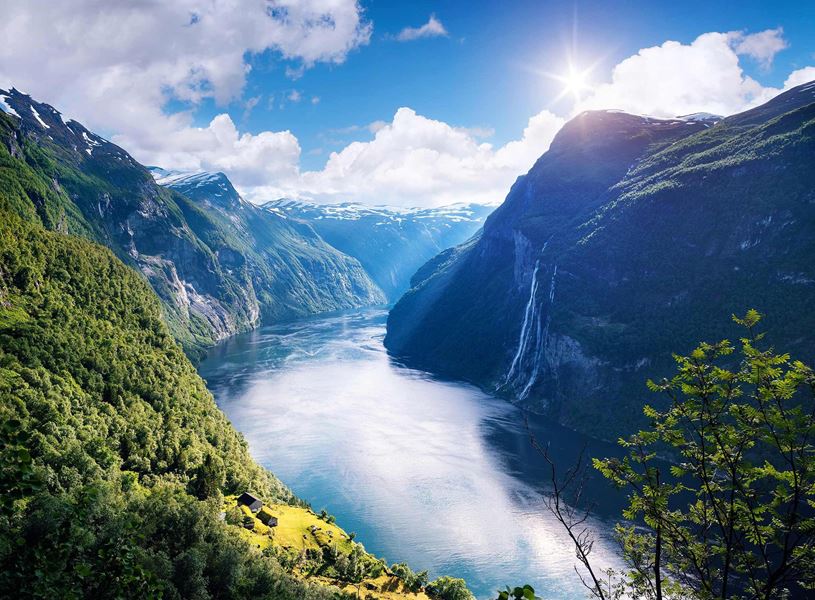 Seven Sisters Waterfall in Geiranger, Norway