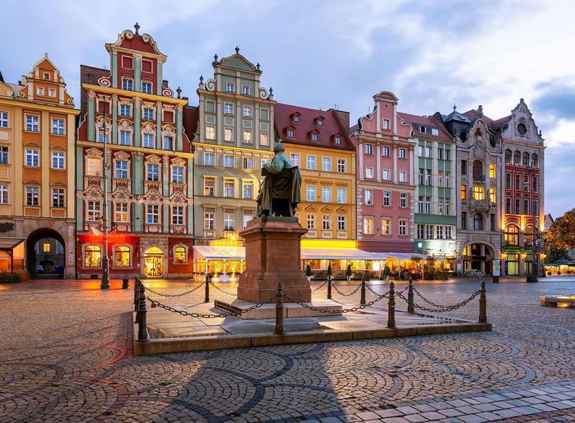Aleksander Fredro Statue in Wroclaw, Poland