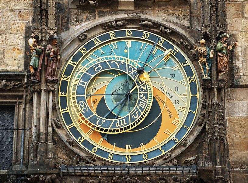 Astronomical Clock in Prague Old Town, Czech Republic