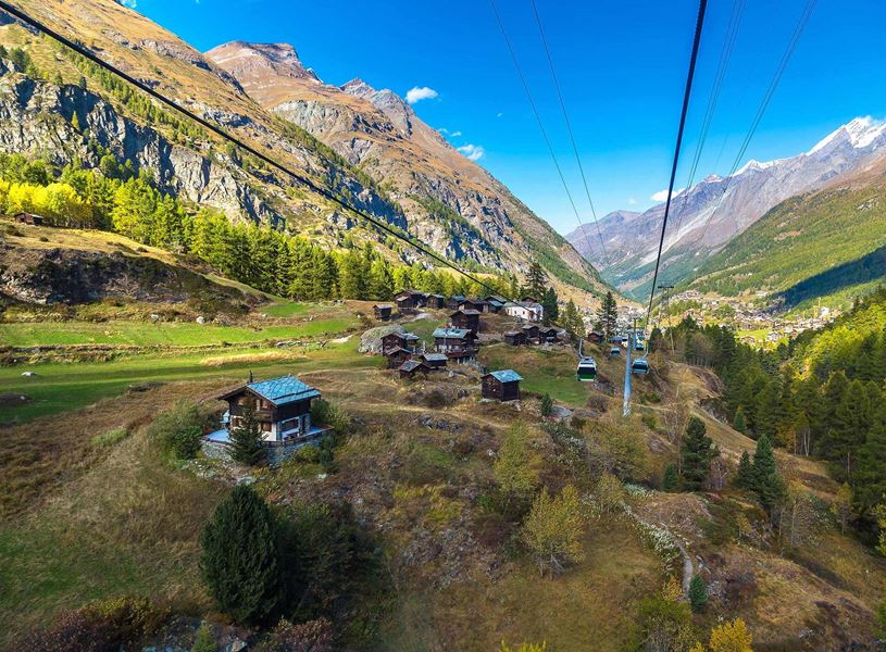 Cable Car in St Moritz, Switzerland