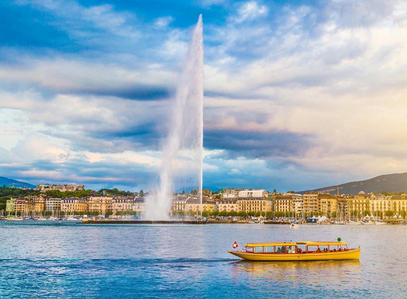 Jet d'Eau in Lake Geneva, Switzerland