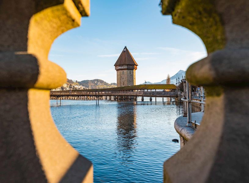 Chapel Bridge in Lucerne, Switzerland