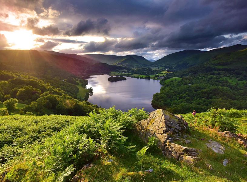 Scenic View of the Lake District, England