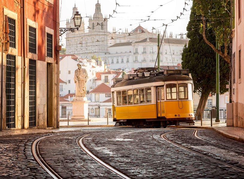 Tram in Lisbon, Portugal