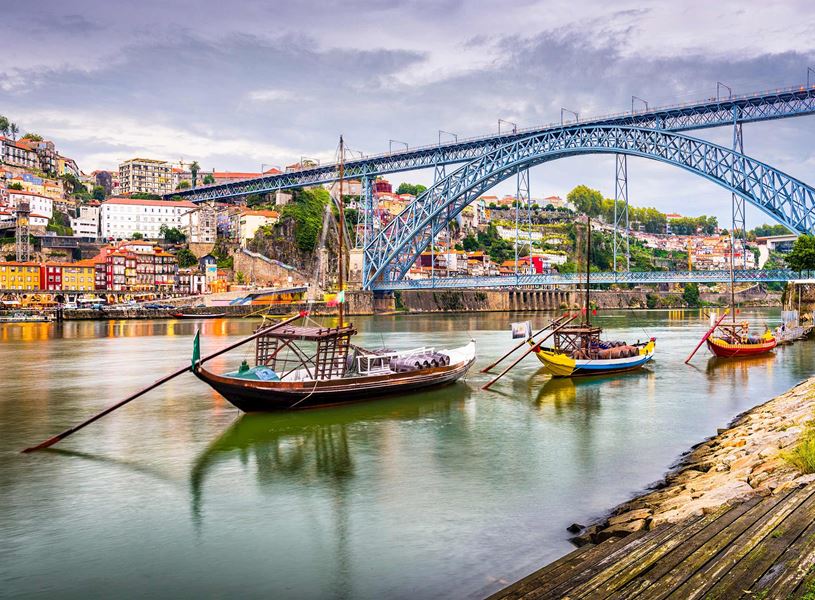 Rabelo Boats in the Douro River, Porto, Portugal
