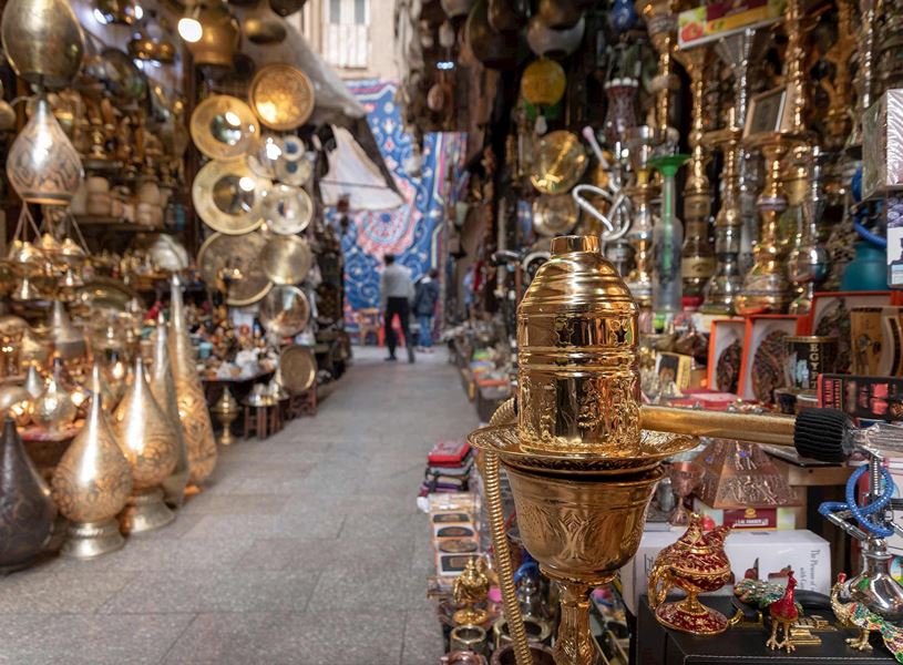 Shops in Khan El-Khalili, Cairo, Egypt