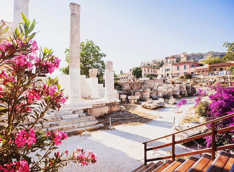 Plaka District in Athens, Greece