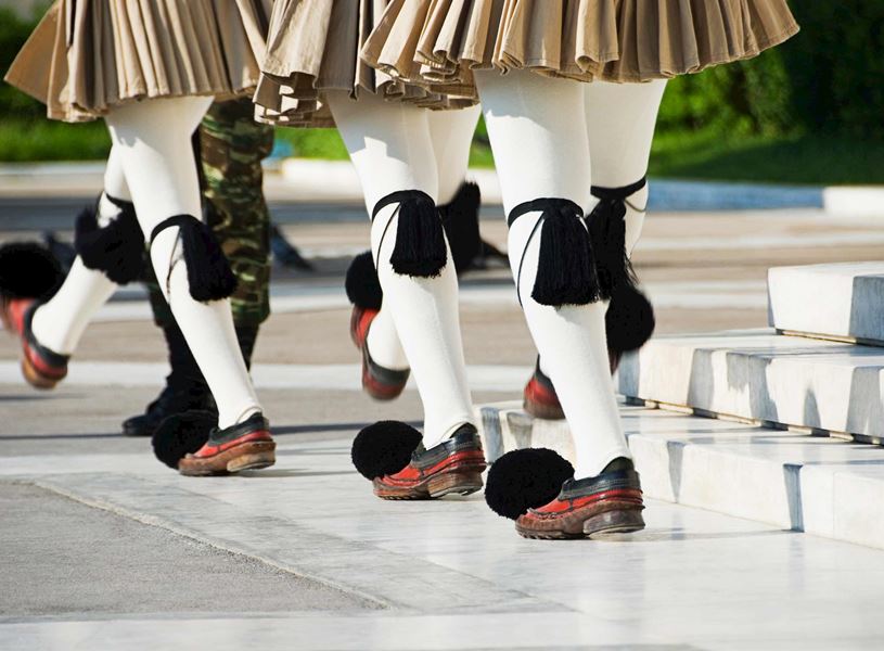 Guards at Syntagma Square in Athens, Greece