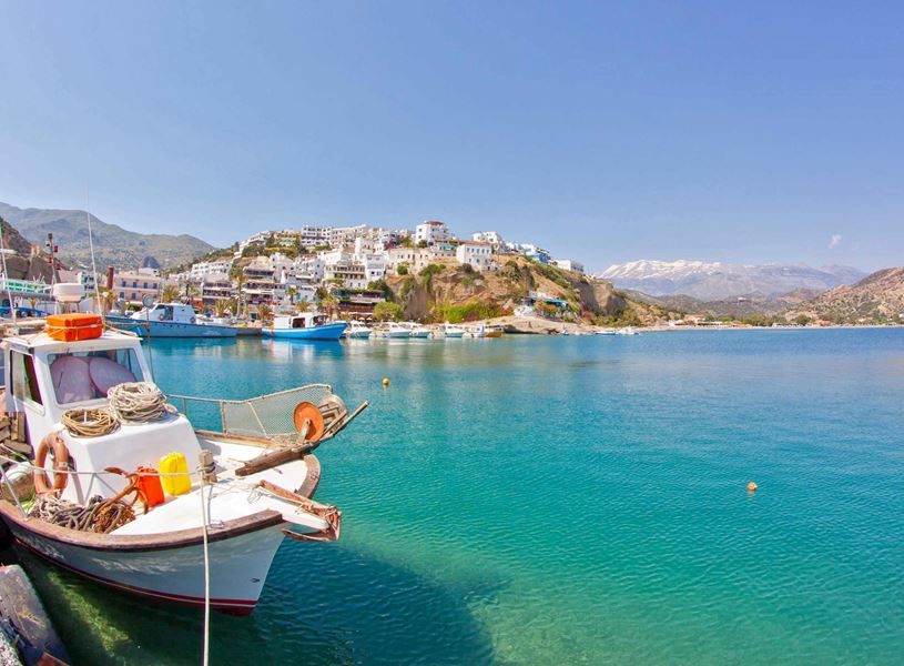 Boats in Harbour, Agia Galini, Crete, Geece
