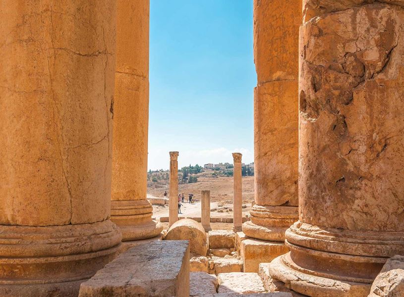 Ruins at Old City Jerash in Amman, Jordan