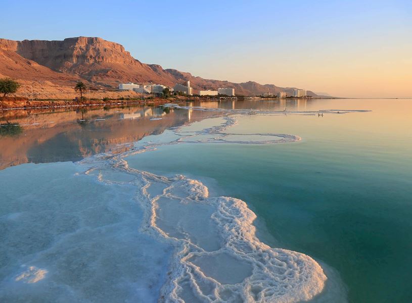 Salt Deposits in Dead Sea, Jordan