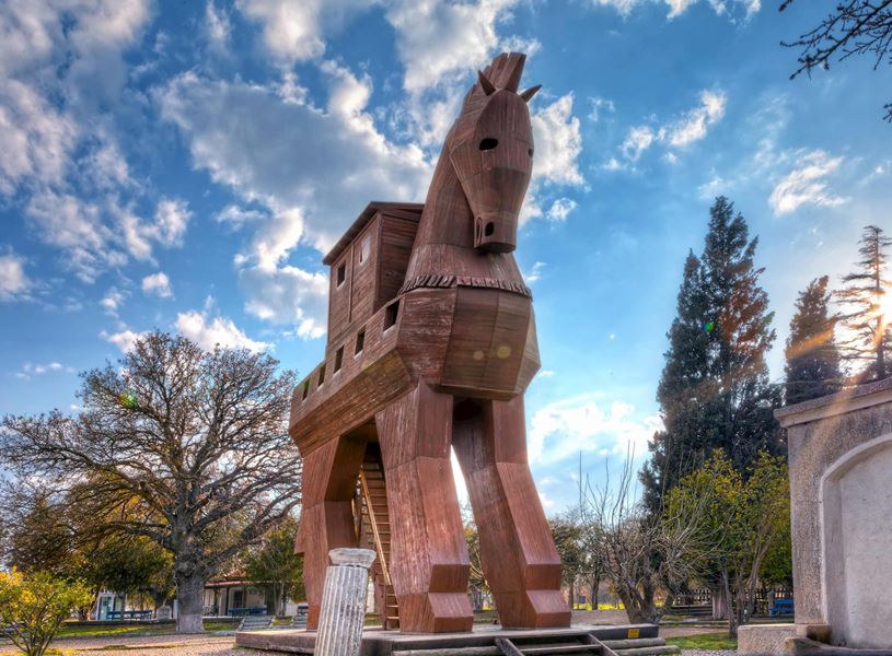 Trojan Horse in Troy, Turkey