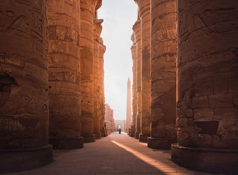 Columns of Karnak Temple in Luxor, Egpyt