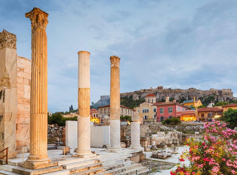 Hadrians Library in Acropolis, Athens, Greece