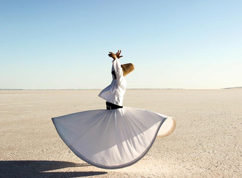 Man, Whirling, Dervish in Konya, Turkey