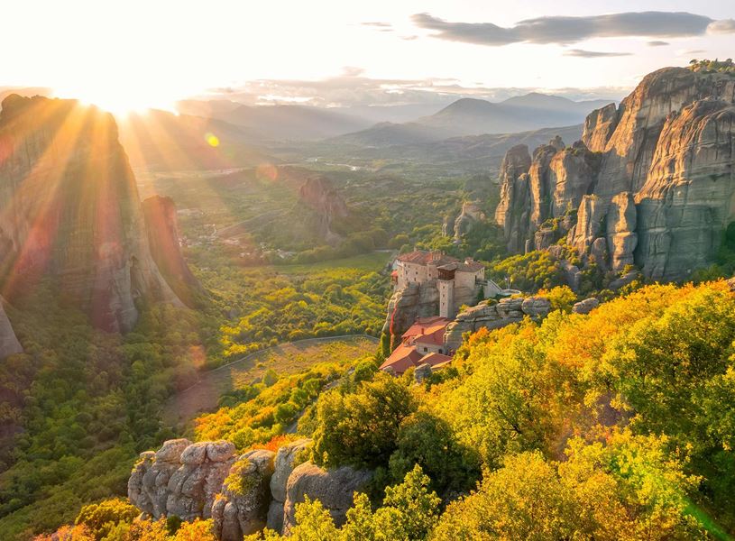 Rock Monastery in Meteora, Greece