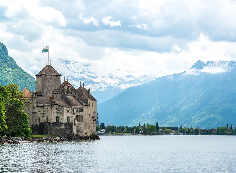 Chateau De Chillon in Montreux, Switzerland