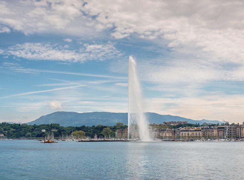 Jet d'Eau in Lake Geneva, Switzerland