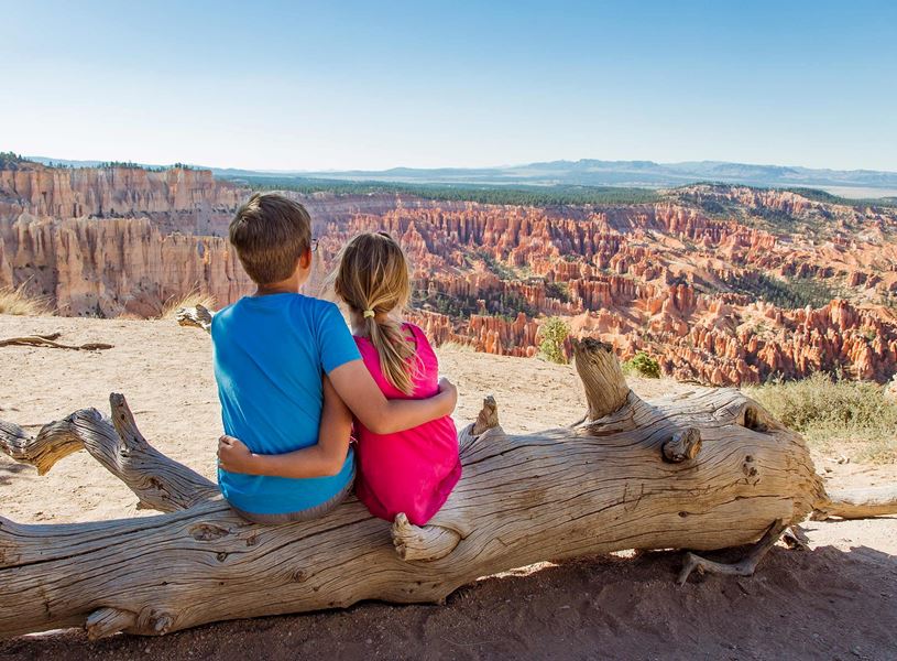Boy and Girl at Bryce Canyon, USA