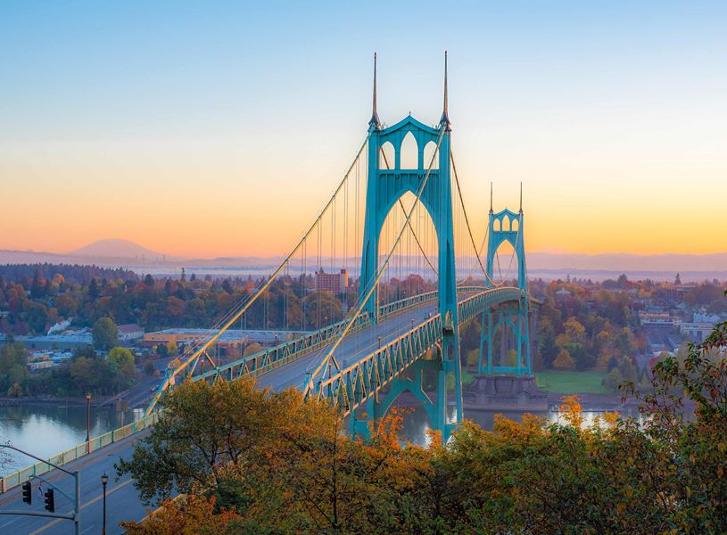 St. Johns Bridge in Portland, USA