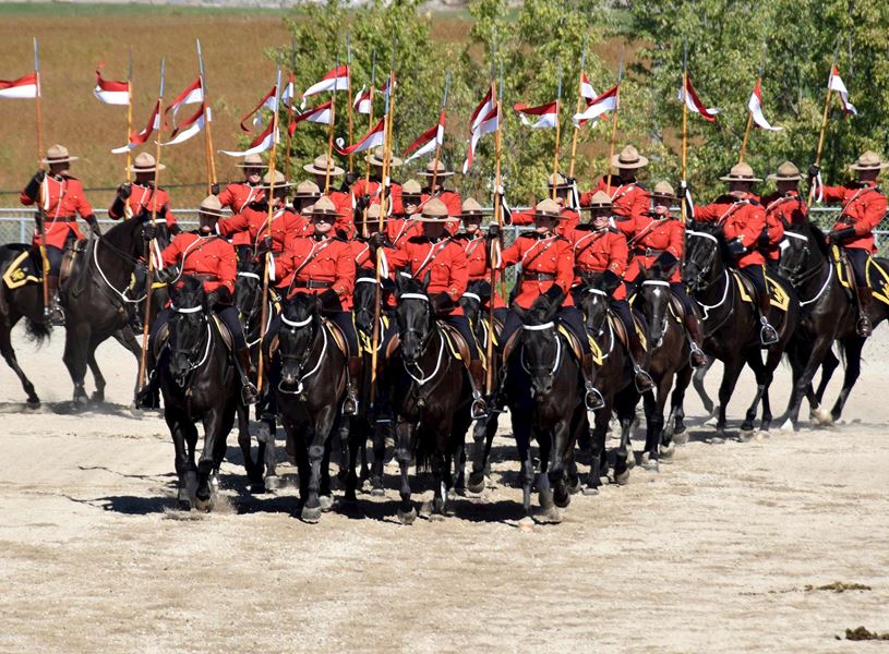 Mounties in Banff, Canada
