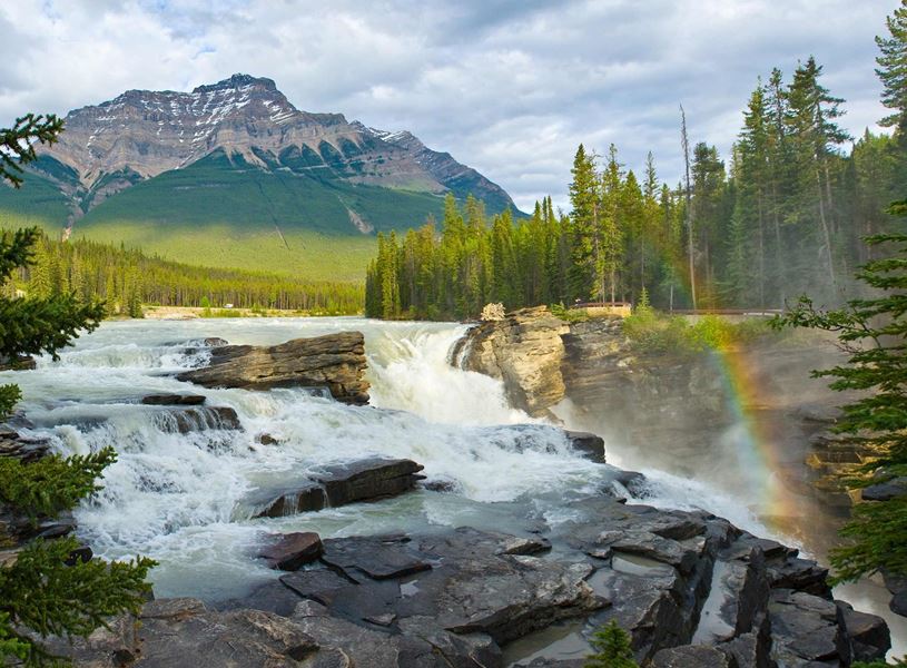 Athabasca Falls in Jasper, Canada
