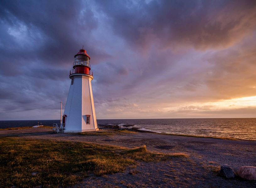 Point Riche Lighthouse in Newfoundland, Canada