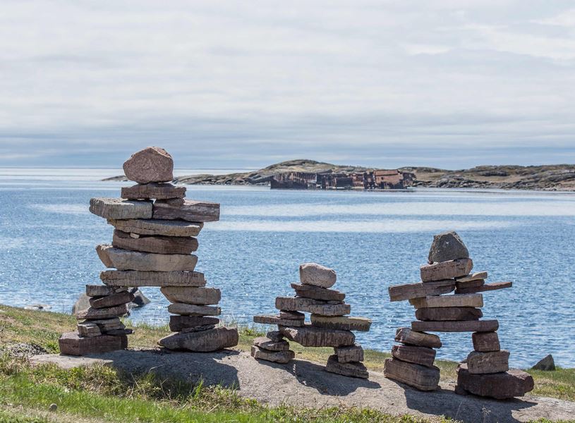 Inukshuks at Red Bay, Canada