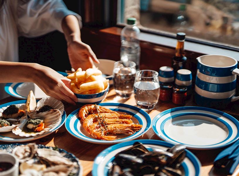 Scallop Dinner in Blanc Sablo, Canada