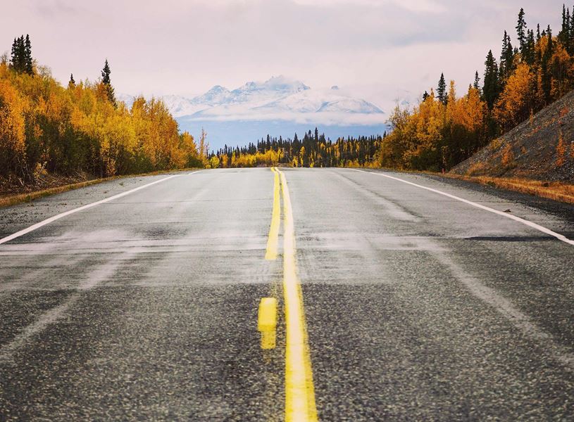 Road in Valdez, Alaska, USA